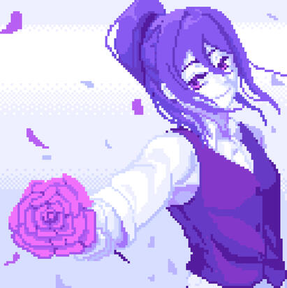 pixel painting - bandori (seta kaoru)